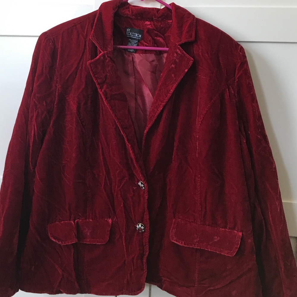 Crushed velvet blazer